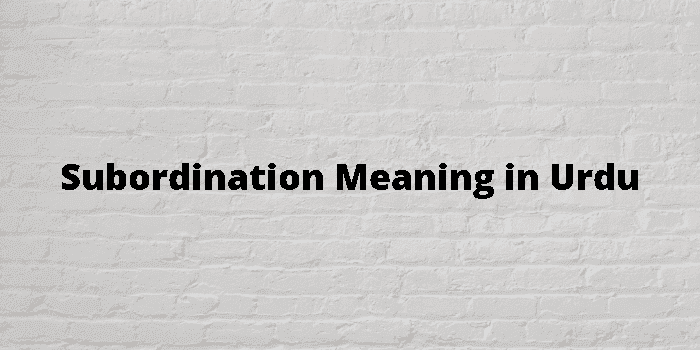 subordination