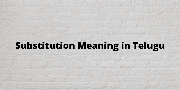 substitution