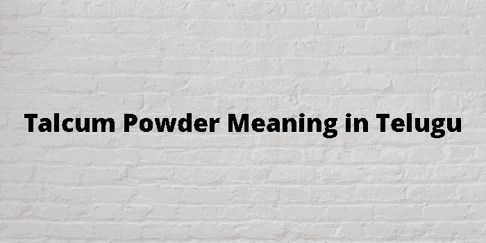 talcum powder