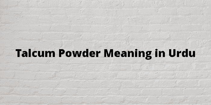 talcum powder