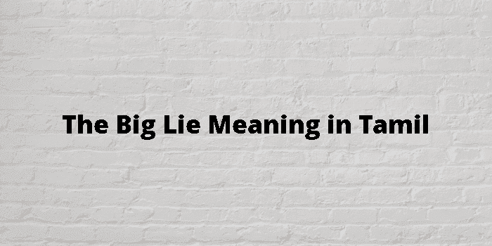 the big lie