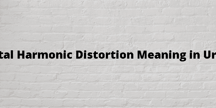 total harmonic distortion