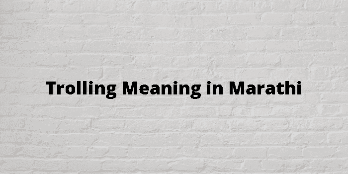 Trolling Meaning in Marathi, Trolling म्हणजे काय, Trolling in Marathi  Dictionary