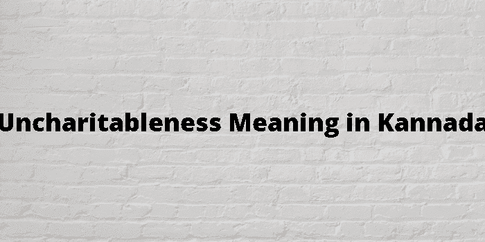 uncharitableness