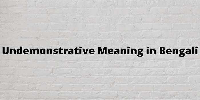 undemonstrative