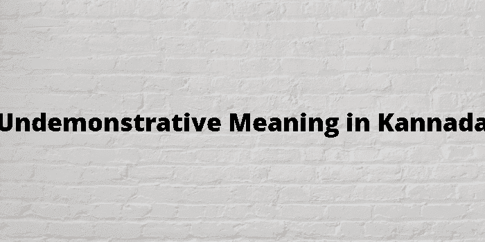 undemonstrative