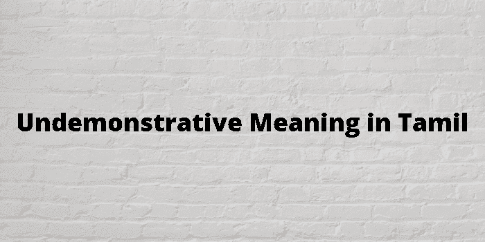 undemonstrative