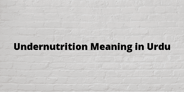 undernutrition