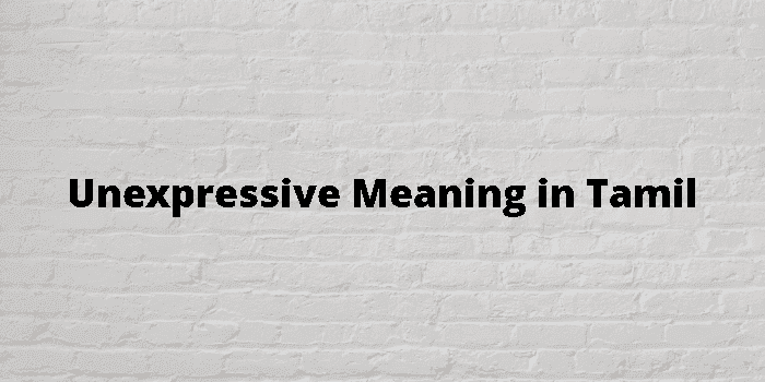 unexpressive