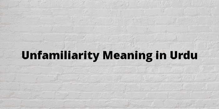 unfamiliarity