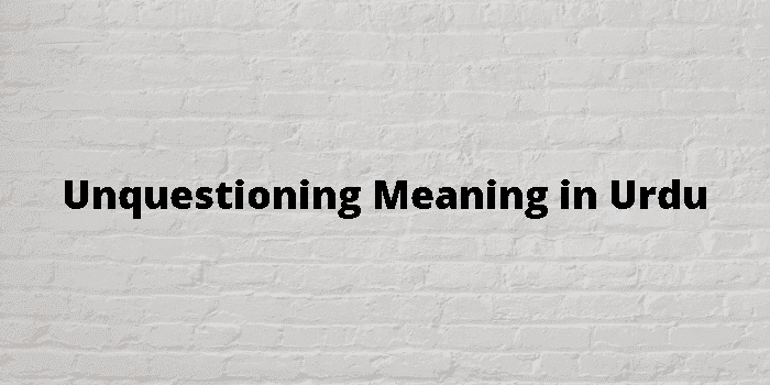 unquestioning