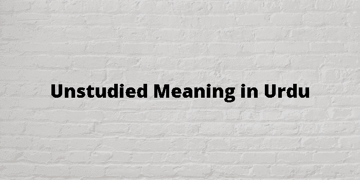 unstudied