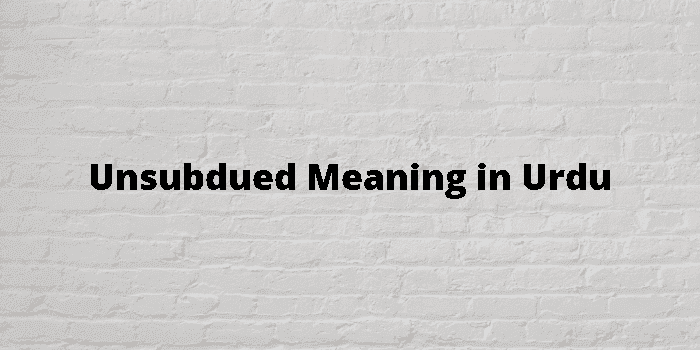 unsubdued