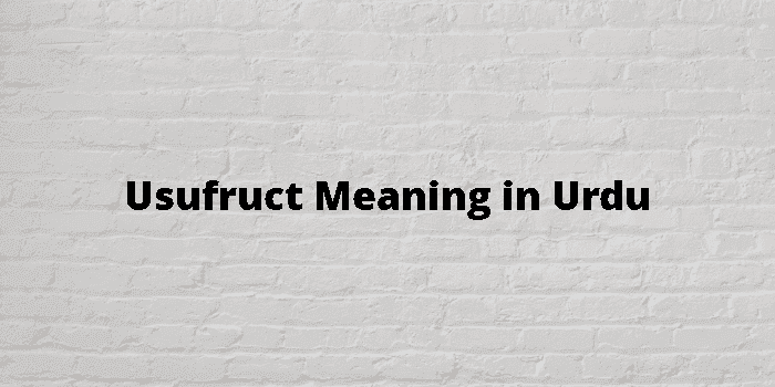 usufruct