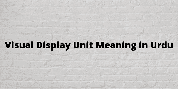 visual display unit