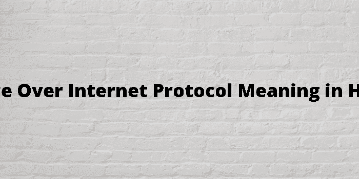 voice over internet protocol