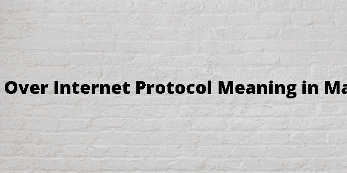 voice over internet protocol