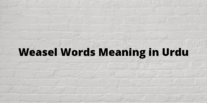 weasel words