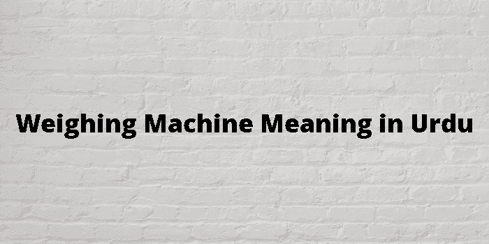 weighing machine