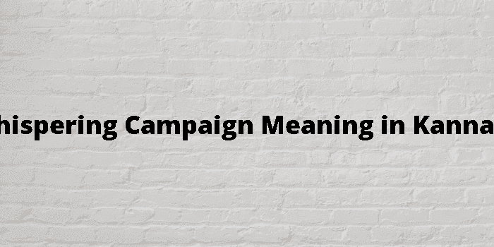 whispering campaign