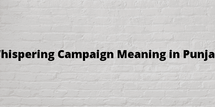 whispering campaign