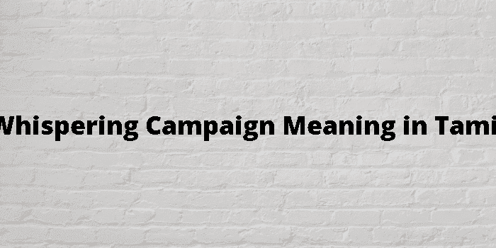 whispering campaign