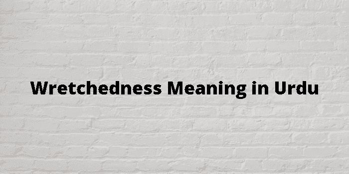 wretchedness