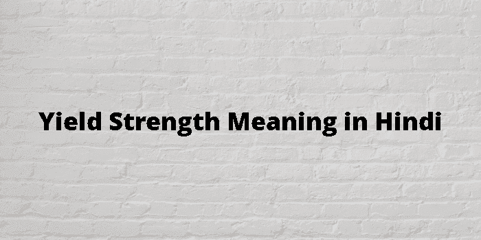 yield strength