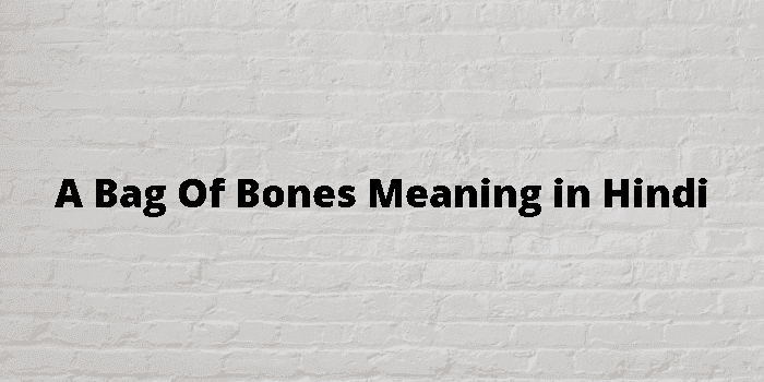 a bag of bones