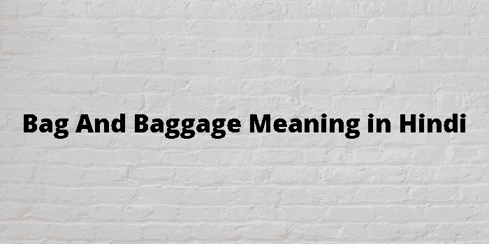 bag and baggage