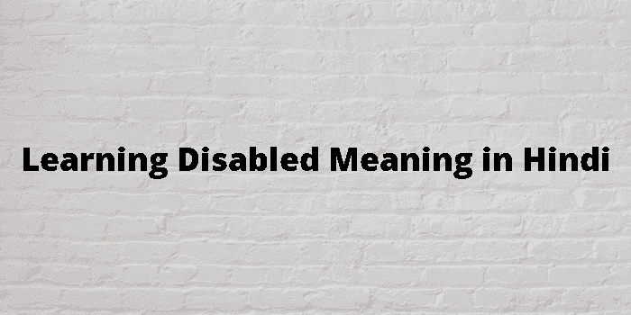 learning disabled