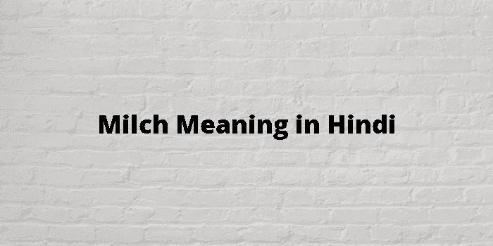 Milch Meaning In Hindi - हिंदी अर्थ