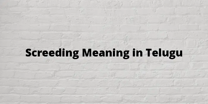 Screeding Meaning In Telugu త ల గ