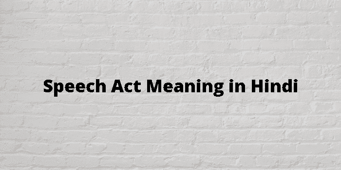 speech act
