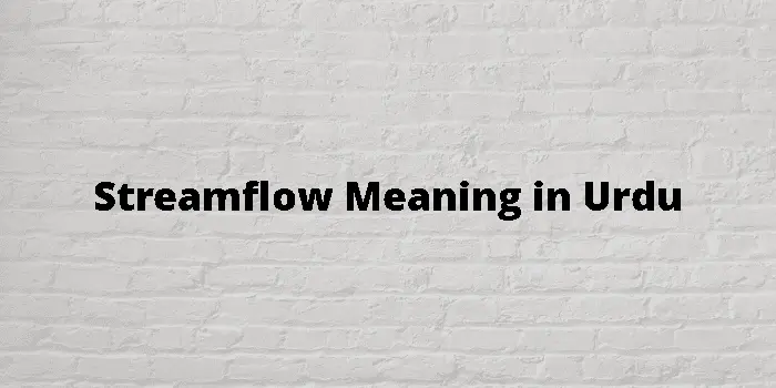 Streamflow Meaning In Urdu - اردو معنی