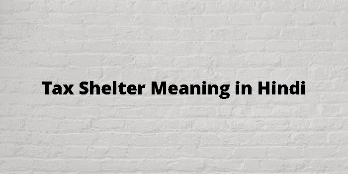 tax shelter